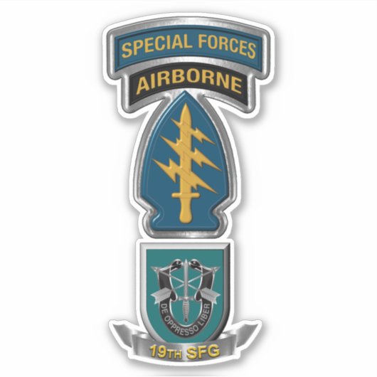 Sticker 19e Groupe des forces spéciales aéroporté (Devant)