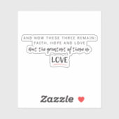 Sticker 1 Corinthiens 13 (Feuille)