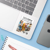Sticker 1 enfant sur 5 obtiendra longtemps Covid (Ordinateur portable avec iPhone)