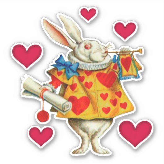 Sticker 1 lapin blanc (Devant)