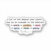 Sticker 1 Timothée 4:12 (Devant)