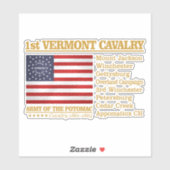 Sticker 1ère cavalerie du Vermont (BH) (Feuille)