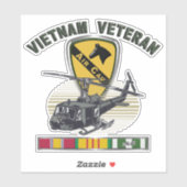 Sticker 1ère division de cavalerie Air Cav Vietnam (Feuille)