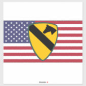 Sticker 1ère division de cavalerie Patch États-Unis (Feuille)