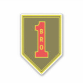Sticker 1ère division d'infanterie Patch Big Red One (Devant)