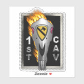 Sticker 1re division de cavalerie Crâne Customisé (Feuille)