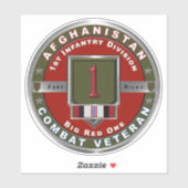Sticker 1re division d'infanterie Afghanistan Vétéran viny (Feuille)