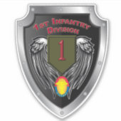 Sticker 1re division d'infanterie "Big Red One" (Devant)