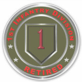 Sticker 1re Division d'infanterie Retraitée (Devant)
