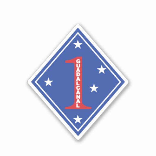Sticker 1re division maritime Patch (États-Unis) (Devant)