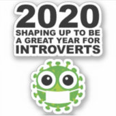 Sticker 2020 Se Transforme En Une Grande Année Pour Les In (Devant)
