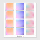 Sticker 2024 Dégradé Année civile mensuelle complète (Feuille)