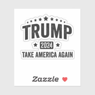 Sticker 2024 Trump reprend l'Amérique patriotique américai