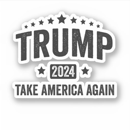 Sticker 2024 Trump reprend l'Amérique patriotique américai (Devant)