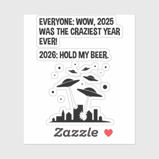 Sticker 2026 Hold My Beer (Feuille)