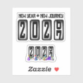 Sticker 2027 Nouvel An Odomètre (Feuille)