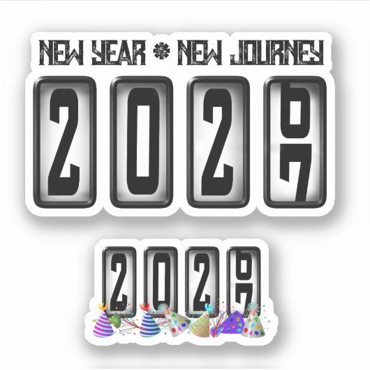 Sticker 2027 Nouvel An Odomètre (Devant)