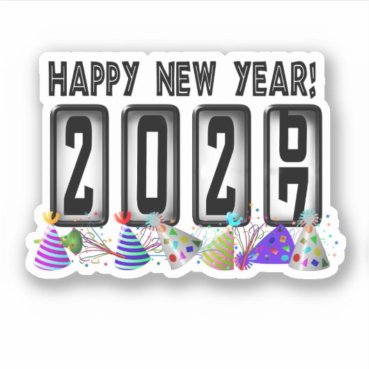 Sticker 2027 Nouvel An Odomètre (Devant)