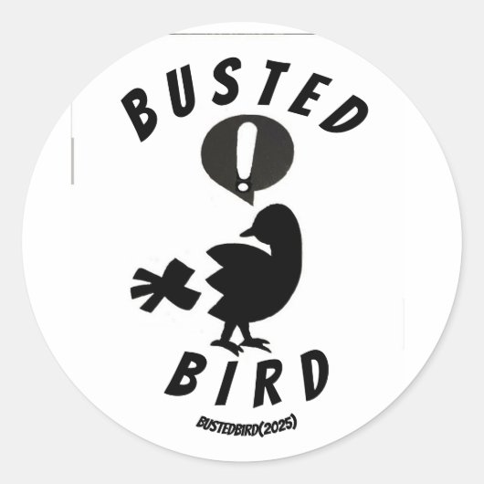 Sticker (20) avec logo Busted Bird (Devant)