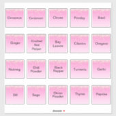 Sticker 20 herbes et épices de cuisine, parties scintillan (Feuille)