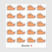 Sticker 20 Mélange Planner De Chat Orange (Feuille)
