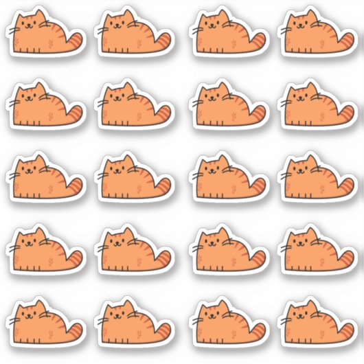 Sticker 20 Mélange Planner De Chat Orange (Devant)