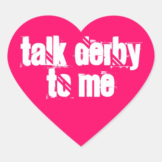 Sticker 20-pack: Praat Derby tegen Me Heart (Voorkant)