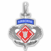 Sticker 20e brigade du génie Afghanistan Vétéran (Devant)