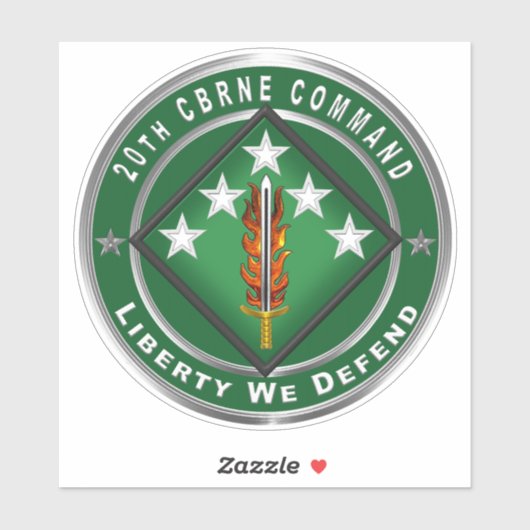 Sticker 20e commandement CBRNE (Feuille)