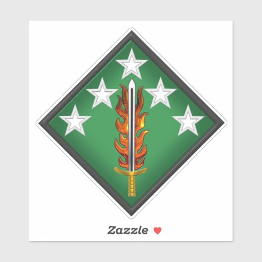Sticker 20e commandement CBRNE (Feuille)