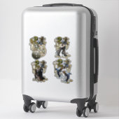 Sticker 21 Anniversaire Sculpture Steampunk (Sur valise)