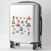 Sticker 21 Multi Pack Sea World Fish Starefish etc (Sur valise)