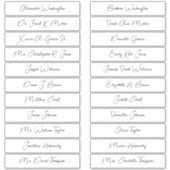 Sticker 22 Noms d'invités de mariage Écriture Monoline Élé (Devant)