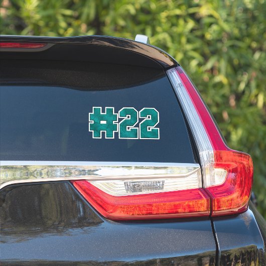 Sticker #22 Vinyle coupé sur mesure (Côté voiture)