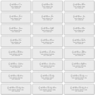 Sticker 24 Individual Wedding Guest Address Labels