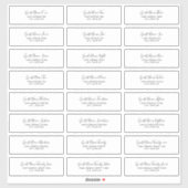 Sticker 24 Individual Wedding Guest Address Labels (Feuille)