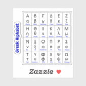 Sticker 24 Lettres grecques | Alphabet grec (Feuille)