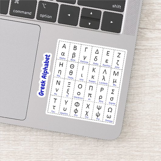 Sticker 24 Lettres grecques | Alphabet grec (Détail)