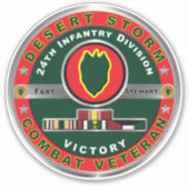 Sticker 24e division d'infanterie Tempête du désert (Devant)