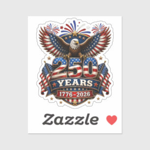 Sticker 250 ans d'Amérique 250e anniversaire 4 juillet