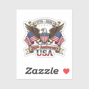 Sticker 250 ans d'Amérique 250e anniversaire du 4 juillet