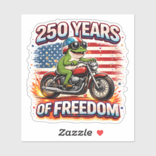 Sticker 250 Ans De Liberté Patriotique Grenouille Motard U