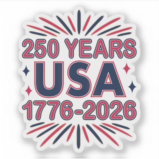 Sticker 250 ans USA | Semiquinentenaire 1776-2026 (Devant)