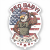 Sticker 250 Baby! American Patriotic Eagle Flex 1776-2026 (Recto)