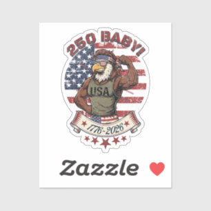 Sticker 250 Bébé ! Aigle patriotique américain Flex 1776-2