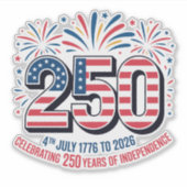 Sticker 250 Years of Independence (Devant)