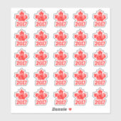 Sticker 25 Anniversaire canadien de la feuille d'érable 15 (Feuille)