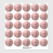 Sticker 25 Black et Rose Gold Circle épice (Feuille)