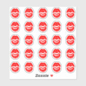 Sticker 25 Bouton rouge brillant (Feuille)