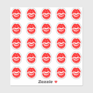 Sticker 25 Bouton rouge brillant